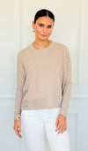 Brushed Melange Sweater - Ash Mocha-140 Sweaters-Zenana-Coastal Bloom Boutique, find the trendiest versions of the popular styles and looks Located in Indialantic, FL