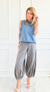 Cancel Plans Cuffed Pants- Cement-170 Bottoms-ODDI-Coastal Bloom Boutique, find the trendiest versions of the popular styles and looks Located in Indialantic, FL