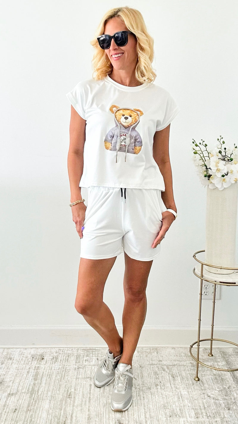 Teddy Sleeveless Top and Short Set-210 Loungewear/sets-Chasing Bandits-Coastal Bloom Boutique, find the trendiest versions of the popular styles and looks Located in Indialantic, FL