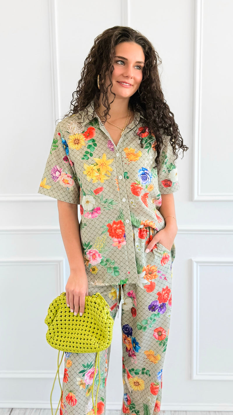 Garden Reverie Set-210 Loungewear/Sets-Endless Moon-Coastal Bloom Boutique, find the trendiest versions of the popular styles and looks Located in Indialantic, FL