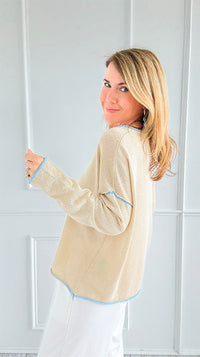 Vibrant Edge Italian Pullover- Sky Blue-110 Long Sleeve Tops-LY PARIS-Coastal Bloom Boutique, find the trendiest versions of the popular styles and looks Located in Indialantic, FL