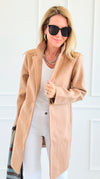 Effortlessly Refined Single Button Coat-160 Jackets-Love Tree Fashion-Coastal Bloom Boutique, find the trendiest versions of the popular styles and looks Located in Indialantic, FL