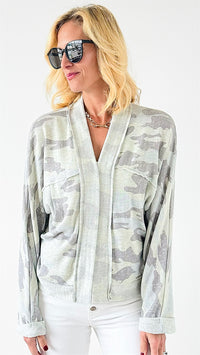 Casual Camo Open Cardigan-150 Cardigans/Layers-mystree-Coastal Bloom Boutique, find the trendiest versions of the popular styles and looks Located in Indialantic, FL