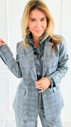 Disco Grid Sequin Blazer-160 Jackets-Fate BY LFD-Coastal Bloom Boutique, find the trendiest versions of the popular styles and looks Located in Indialantic, FL