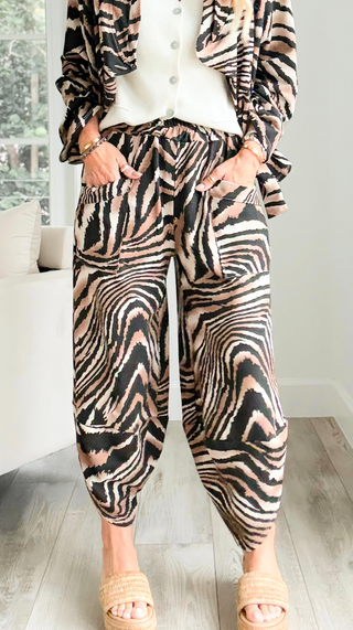 La Spezia Italian Barrel Pant - Tiger