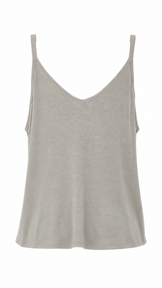 Paris Calling Italian Tank Top- Taupe