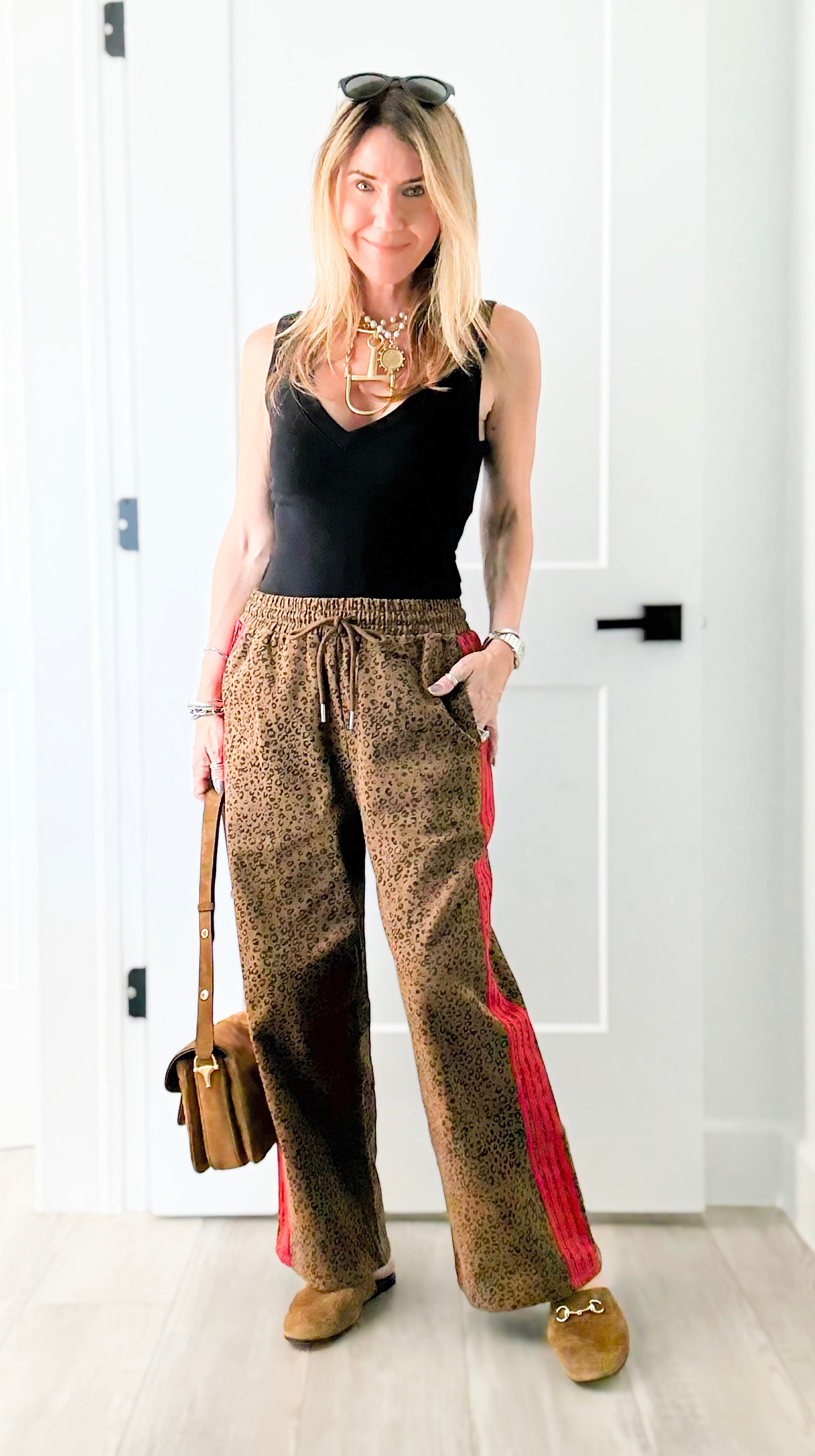 Wild Side Leopard Printed Pants-170 Bottoms-JODIFL-Coastal Bloom Boutique, find the trendiest versions of the popular styles and looks Located in Indialantic, FL