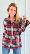 Pretty In Plaid Italian Top-110 Long Sleeve Tops-TATTOO Z-Coastal Bloom Boutique, find the trendiest versions of the popular styles and looks Located in Indialantic, FL