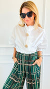 White Belle Italian Woven Blouse-110 Long Sleeve Tops-TATTOO Z-Coastal Bloom Boutique, find the trendiest versions of the popular styles and looks Located in Indialantic, FL