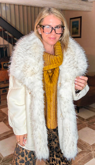 Après Luxe Italian Fur Coat - Cream