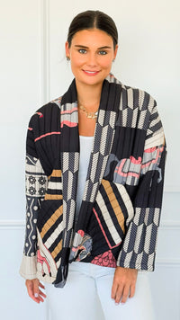 Carousel Dreams Italian Jacket- Dark-160 Jackets-K2-Coastal Bloom Boutique, find the trendiest versions of the popular styles and looks Located in Indialantic, FL