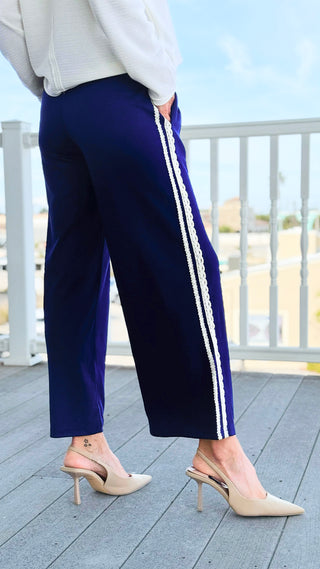Laid-Back Drawstring Wide-Leg Pants