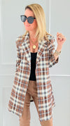 Aspen Drive Plaid Suede Blazer-160 Jackets-Must Have-Coastal Bloom Boutique, find the trendiest versions of the popular styles and looks Located in Indialantic, FL