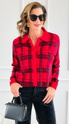Aspen Après Ski Plaid Cardigan-150 Cardigans/Layers-White Birch-Coastal Bloom Boutique, find the trendiest versions of the popular styles and looks Located in Indialantic, FL