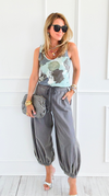 Cancel Plans Cuffed Pants- Cement-170 Bottoms-ODDI-Coastal Bloom Boutique, find the trendiest versions of the popular styles and looks Located in Indialantic, FL