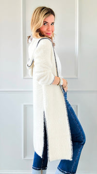 Naomi's Niche Long Cardigan-Ivory-150 Cardigans/Layers-Very Moda-Coastal Bloom Boutique, find the trendiest versions of the popular styles and looks Located in Indialantic, FL