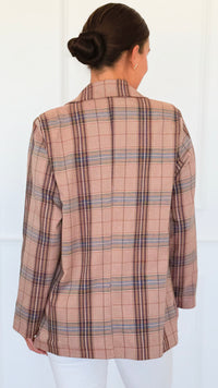 Social Plaid Italian Blazer-160 Jackets-AZUL MONACO-Coastal Bloom Boutique, find the trendiest versions of the popular styles and looks Located in Indialantic, FL