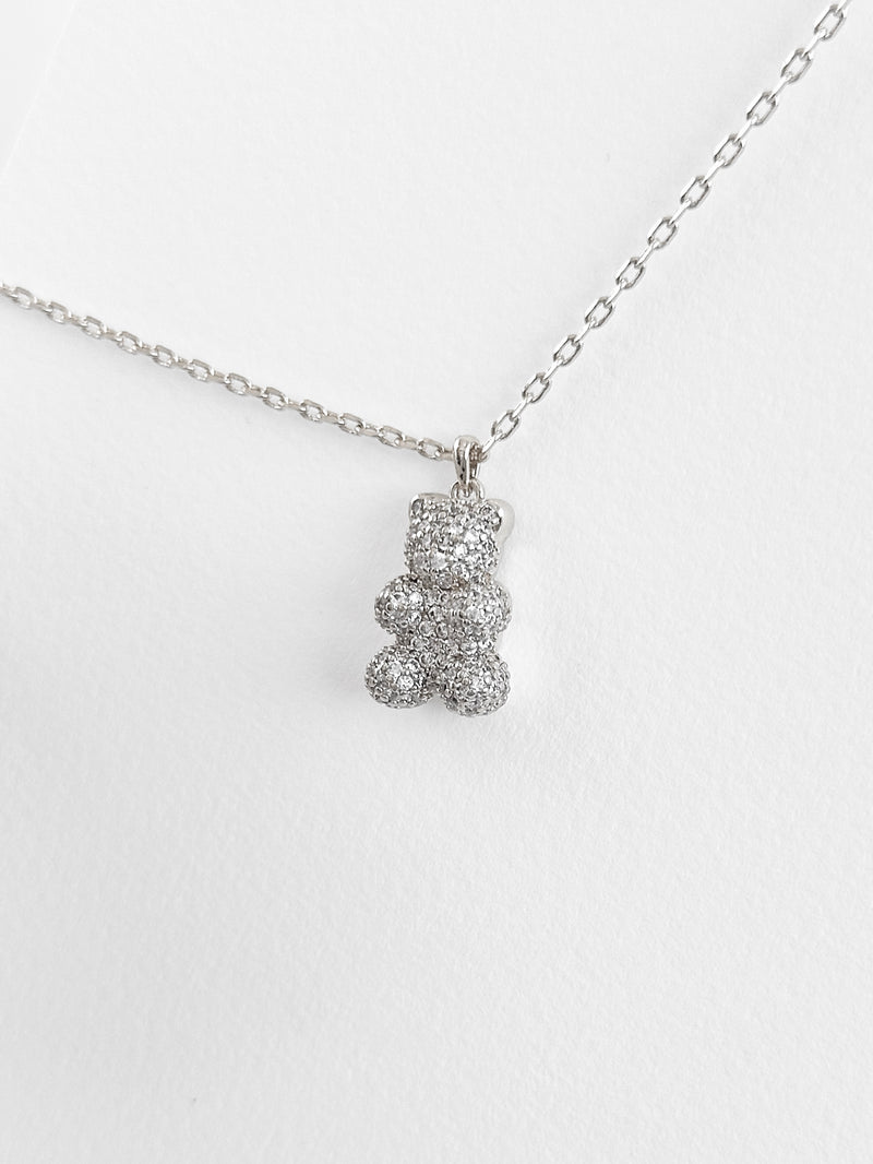 Micropave Bear Necklace-230 Jewelry-NYW-Coastal Bloom Boutique, find the trendiest versions of the popular styles and looks Located in Indialantic, FL