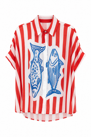 Dockside Catch Italian Button Top