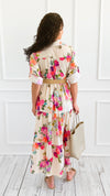 Botanical Belted Italian Midi Dress-200 Dresses/Jumpsuits/Rompers-AZUL MONACO-Coastal Bloom Boutique, find the trendiest versions of the popular styles and looks Located in Indialantic, FL