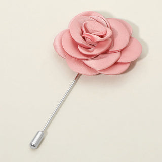 Satin Flower Brooch -  Pink