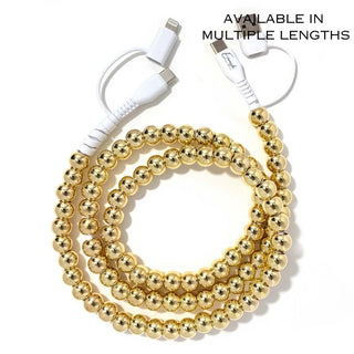 Bubble Cord Phone Charger - Metallic Gold