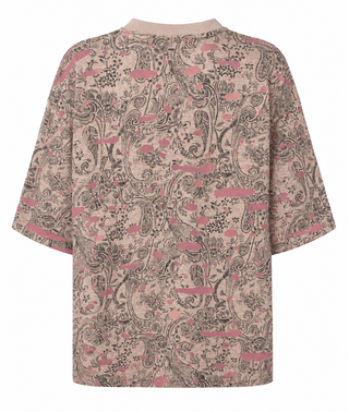 Paisley Print Oversized French Terry Sweatshirt
