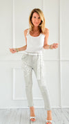 Lace Teddy Embellished Italian Denim Pant-190 Denim-DIPINTO DI BLU-Coastal Bloom Boutique, find the trendiest versions of the popular styles and looks Located in Indialantic, FL