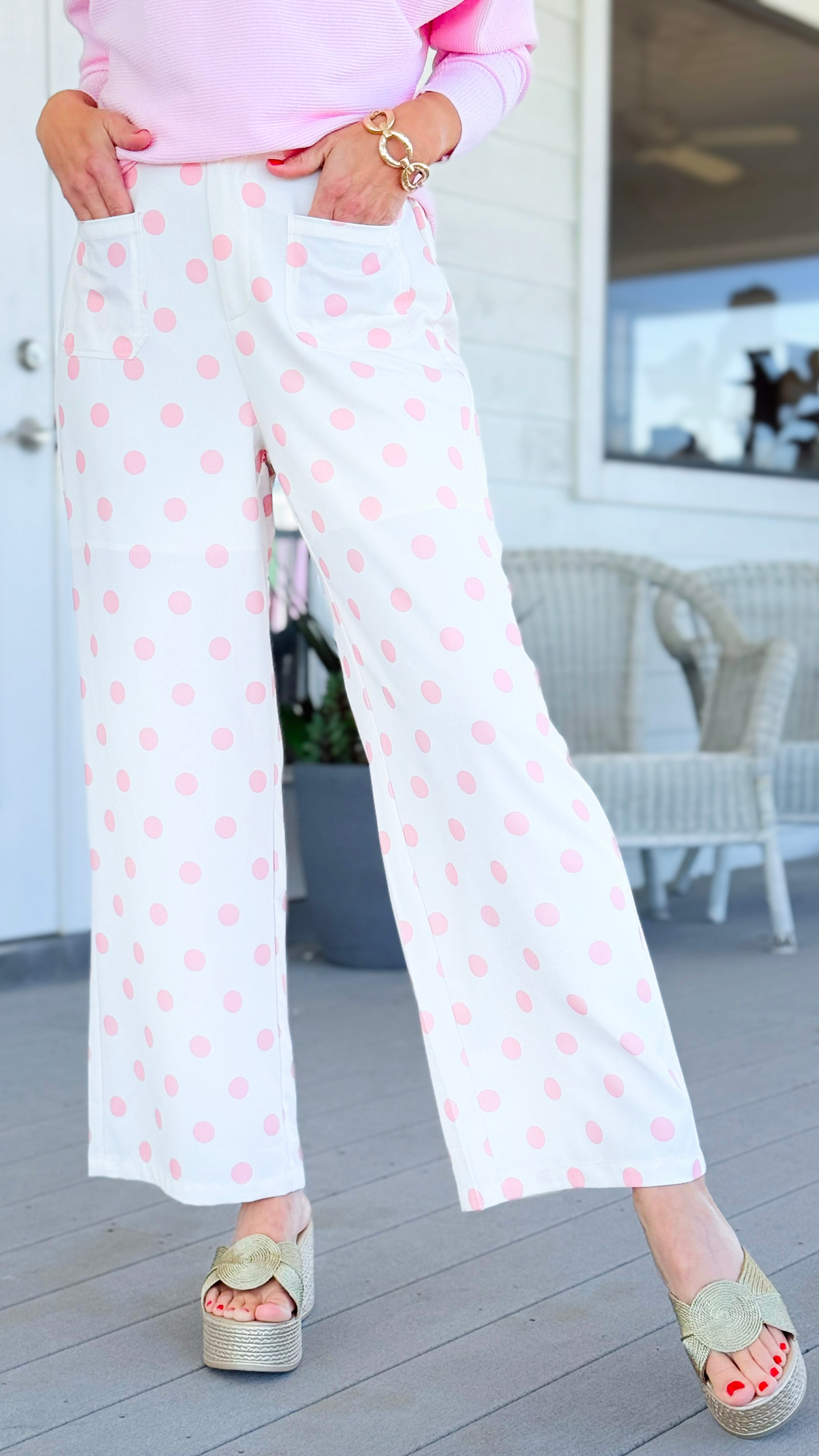 Sugar Rush Dot Wide Leg Pants