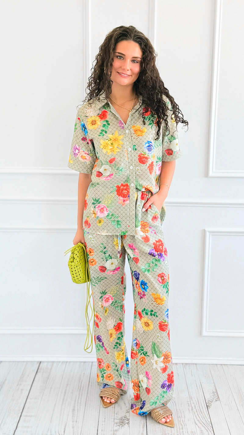 Garden Reverie Set-210 Loungewear/Sets-Endless Moon-Coastal Bloom Boutique, find the trendiest versions of the popular styles and looks Located in Indialantic, FL