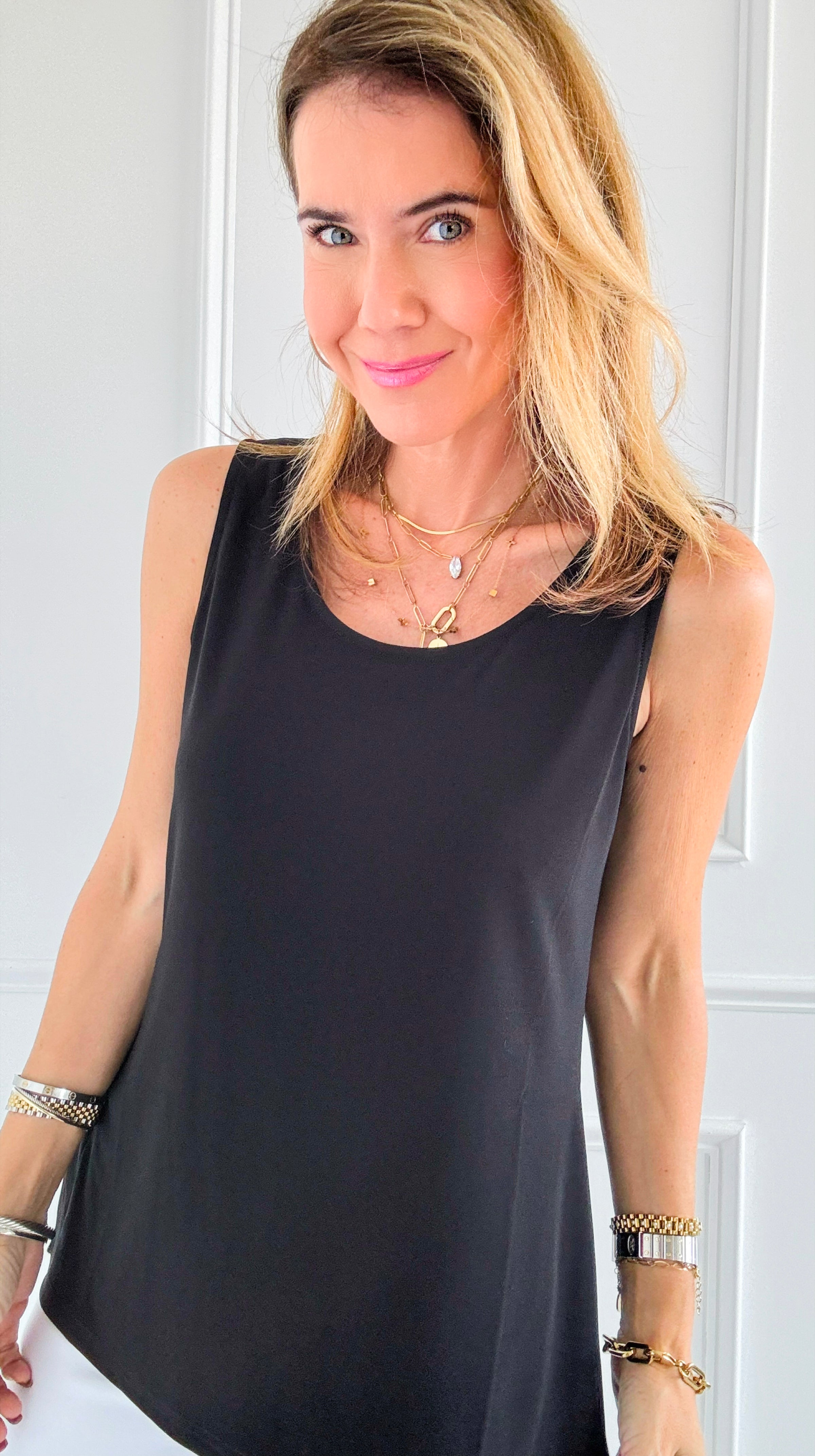 Bright Day Essentials Tank - Black-100 Sleeveless Tops-Beverly Rose-Coastal Bloom Boutique, find the trendiest versions of the popular styles and looks Located in Indialantic, FL