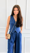 Western Muse Button Vest-150 Cardigans/Layers-Flying Tomato-Coastal Bloom Boutique, find the trendiest versions of the popular styles and looks Located in Indialantic, FL