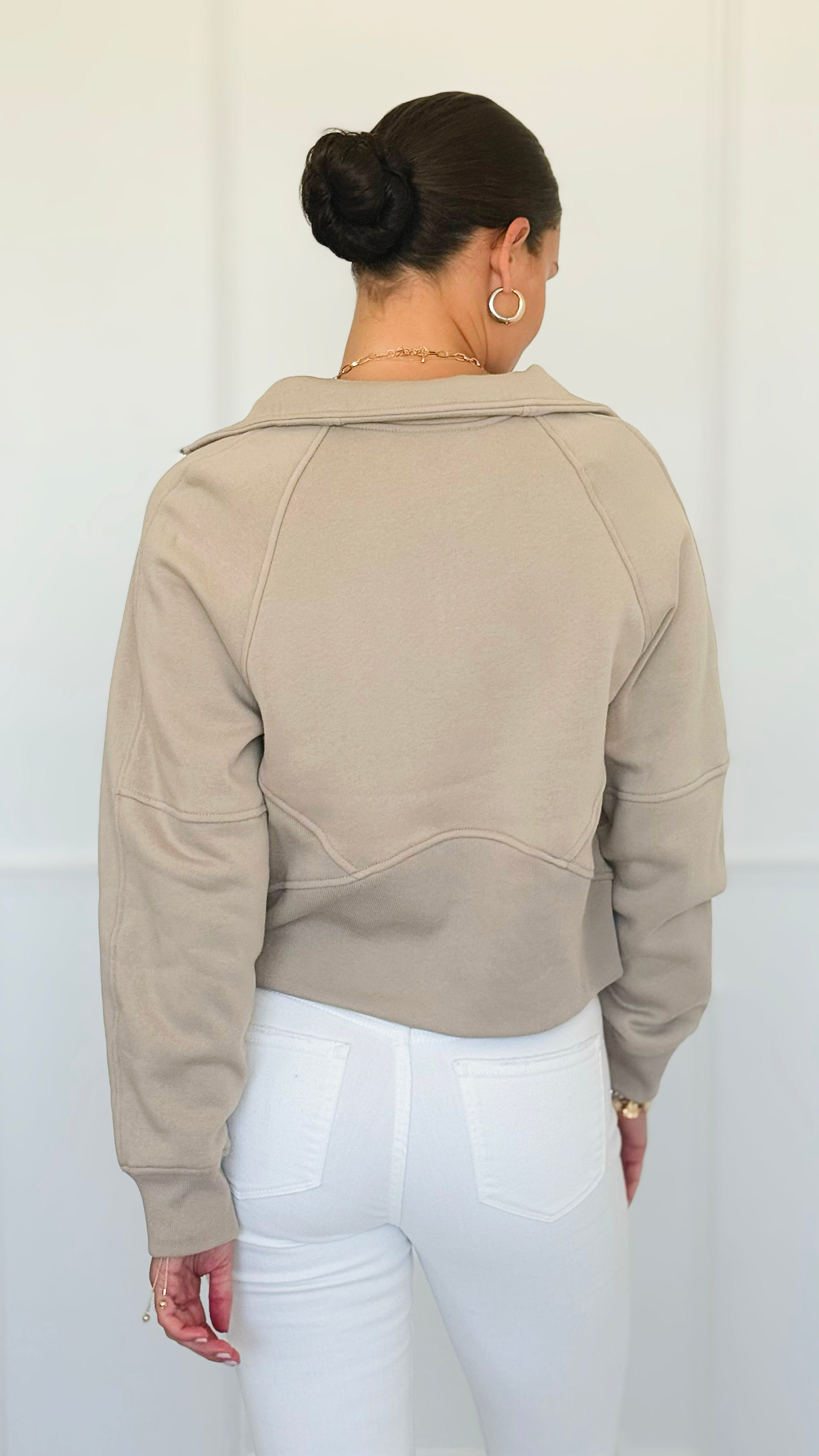 Mist Over Capri Sweatshirt - Ash Mocha-130 Long Sleeve Tops-Zenana-Coastal Bloom Boutique, find the trendiest versions of the popular styles and looks Located in Indialantic, FL
