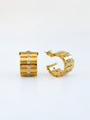 Radiance Textured Hoop Earrings - Clear-230 Jewelry-THE ANCIENT BAZAR-Coastal Bloom Boutique, find the trendiest versions of the popular styles and looks Located in Indialantic, FL