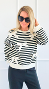 Tied & True Striped Top-130 Long Sleeve Tops-JODIFL-Coastal Bloom Boutique, find the trendiest versions of the popular styles and looks Located in Indialantic, FL