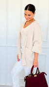 Willow Dusk Chenille Cardigan - Sand Beige-150 Cardigans/Layers-Zenana-Coastal Bloom Boutique, find the trendiest versions of the popular styles and looks Located in Indialantic, FL