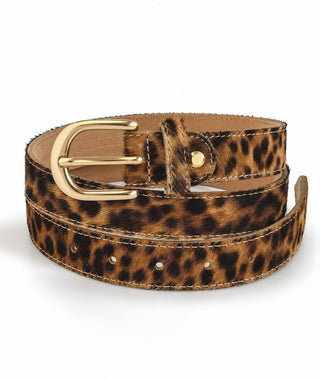 Spot Leopard Italian Leather Belt