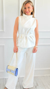 Sunset Fleece Lounge Set - White-210 Loungewear/Sets-ARYEH-Coastal Bloom Boutique, find the trendiest versions of the popular styles and looks Located in Indialantic, FL