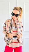 Plaid Printed Padded Vest-vest-Jodifl-Coastal Bloom Boutique, find the trendiest versions of the popular styles and looks Located in Indialantic, FL