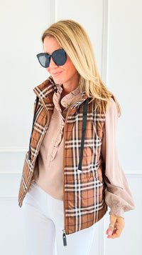 Talk of the Town Plaid Vest-160 Jackets-JODIFL-Coastal Bloom Boutique, find the trendiest versions of the popular styles and looks Located in Indialantic, FL