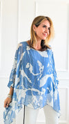Tranquil Waves Italian Blouse-170 Bottoms-Tempo-Coastal Bloom Boutique, find the trendiest versions of the popular styles and looks Located in Indialantic, FL