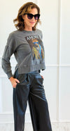 Fashion Feline Italian Sweatshirt-140 Sweaters-AZUL MONACO-Coastal Bloom Boutique, find the trendiest versions of the popular styles and looks Located in Indialantic, FL