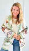 Tropic Jungle Italian Blazer-160 Jackets-Italianissimo-Coastal Bloom Boutique, find the trendiest versions of the popular styles and looks Located in Indialantic, FL