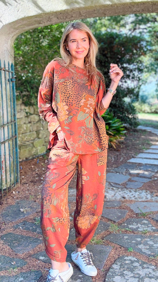 Floral Instinct La Spezia Italian Cotton Set- Rust