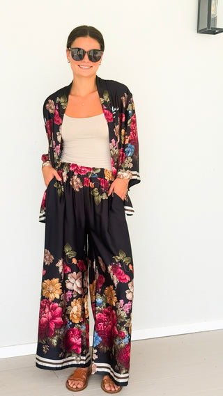 Peony Paradise Italian Set- Black