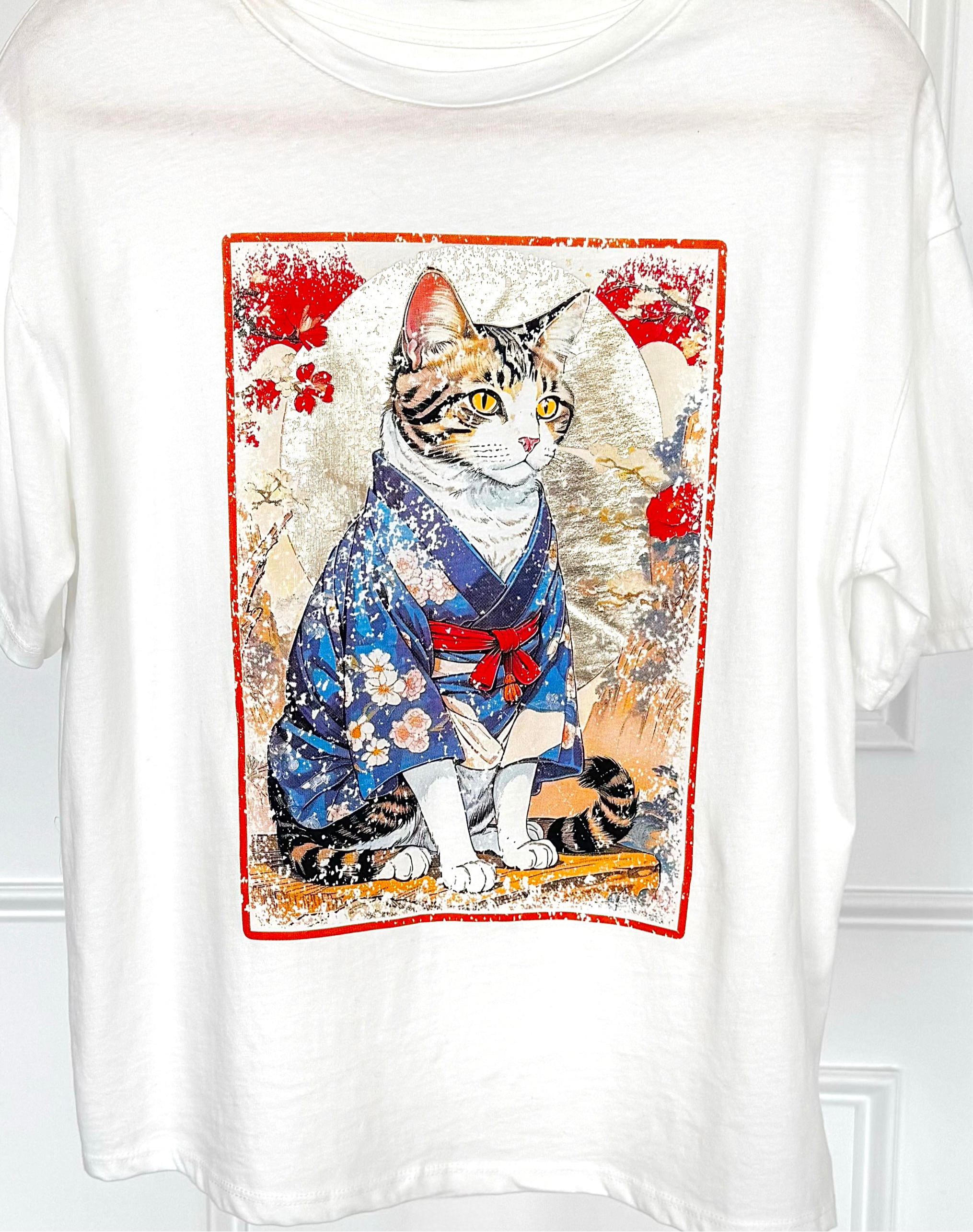 Meowgami Italian T-Shirt-110 Short Sleeve Tops-FIRSTAGE-Coastal Bloom Boutique, find the trendiest versions of the popular styles and looks Located in Indialantic, FL
