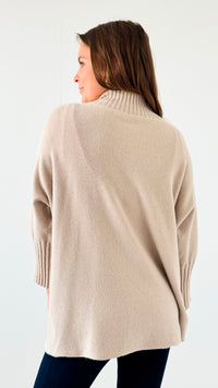 Break Free Relaxed Italian Sweater - Beige-140 Sweaters-Italianissimo-Coastal Bloom Boutique, find the trendiest versions of the popular styles and looks Located in Indialantic, FL