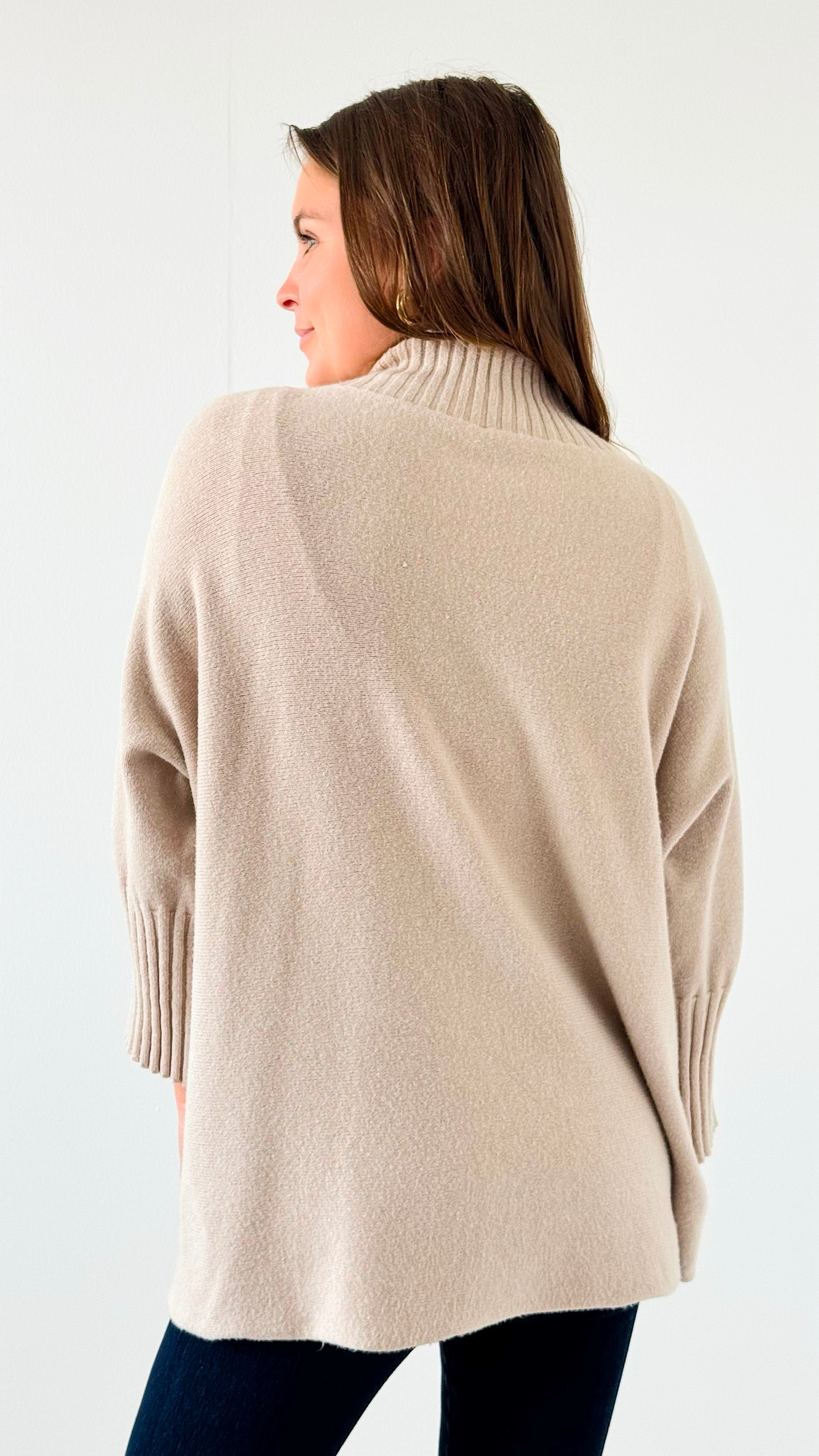 Break Free Relaxed Italian Sweater - Beige-140 Sweaters-Italianissimo-Coastal Bloom Boutique, find the trendiest versions of the popular styles and looks Located in Indialantic, FL