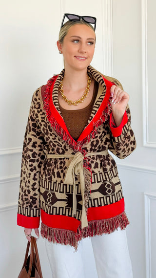 Leopard Rouge Cardigan