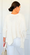 Cuff & Comfort Chenille Cardigan-Cream-150 Cardigans/Layers-POL-Coastal Bloom Boutique, find the trendiest versions of the popular styles and looks Located in Indialantic, FL